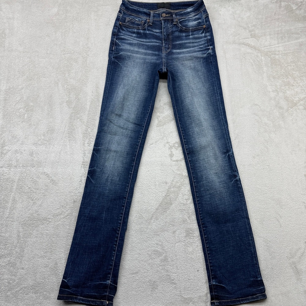 Buckle Black Jeans Women's 26x32 Straight Dark Wash Blue No 35 Whiskered Denim